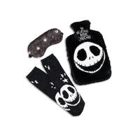 Disney The Nightmare Before Christmas Jack Skellington Black Hot Water Bottle with Eye Mask and Socks | Halloween & Christmas | Disney Merch
