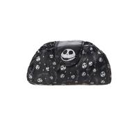 Disney The Nightmare Before Christmas Womens Makeup Bag | Ladies Black Cosmetic Pouch with Jack Skellington Character All Over Print | Adult & Teen Travel Beauty Case | Classic Movie Merchandise Gift