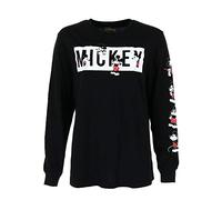 Disney Adult Many Mickey Long Sleeve Top, XLarge, Black