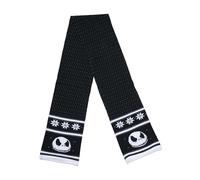 Disney Adult Scarf Mickey Minnie Mouse Skellington Print Knit Winter Unisex, Black.white, One Size