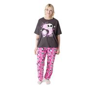 (X-Small) Disney The Nightmare Before Christmas Short Sleeve Long Leg Pyjama Set (Womens Multicoloured)