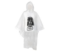 Disney Adult Star Wars Darth Vader Clear Rain Poncho, Clear