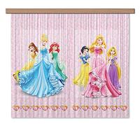 Disney AG Design Princess Kids Curtains/3D Photo Print, Polyester, Multi-Colour, 180 x 160 cm