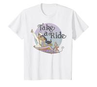 Disney Aladdin And Jasmine Take A Ride Circle Portrait T-Shirt, Youth, White, 2T