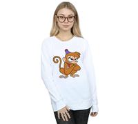 Disney Women's Aladdin Angry Abu Sweatshirt in White | Size: 2XL Disney White 2XL