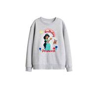 Disney Aladdin Birthday Princess With Jasmine & Abu Kids Sweat in Light Grey | Size: 9-11 Years Disney Light Grey 9-11 Years