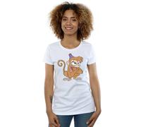 Disney Aladdin Classic Angry Abu Cotton T-Shirt In White White XXL