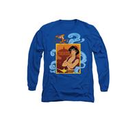 Disney Aladdin Diamond In The Rough, With Abu & The Magic Lamp Long Sleeve T-Shirt, Royal | Size: Medium Disney Royal M