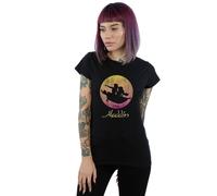 Disney Aladdin Flying Sunset Cotton T-Shirt In Black Black L
