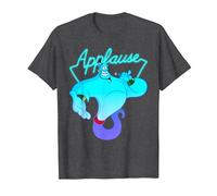 Disney Aladdin Genie Applause Neon Light Graphic Tee T-Shirt, Men, Dark Heather Grey, 6X-Large