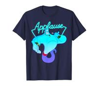 Disney Aladdin Genie Applause Neon Light Graphic Tee T-Shirt, Men, Navy Blue, 5X-Large