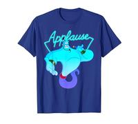 Disney Aladdin Genie Applause Neon Light Graphic Tee T-Shirt, Men, Royal Blue, Large