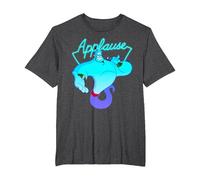 Disney Aladdin Genie Applause Neon Light Graphic Tee T-Shirt, Men's Big and Tall, Dark Heather Grey, 5X Tall