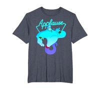 Disney Aladdin Genie Applause Neon Light Graphic Tee T-Shirt, Men's Big and Tall, Heather Blue, 4X Tall