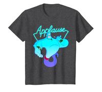 Disney Aladdin Genie Applause Neon Light Graphic Tee T-Shirt, Youth, Dark Heather Grey, 4T