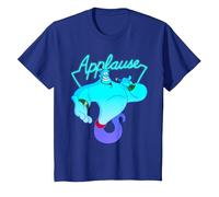 Disney Aladdin Genie Applause Neon Light Graphic Tee T-Shirt, Youth, Royal Blue, Large