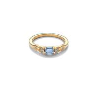 Disney Aladdin Jasmine 14k Gold Plated Ring with ICY Blue Crystal and Moonlight Blue Crystal