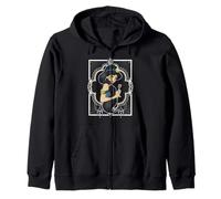 Disney Aladdin Jasmine Holding Rose Border Zip Hoodie