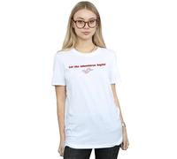 Disney Aladdin Let The Adventures Begin Cotton Boyfriend T-Shirt In White White