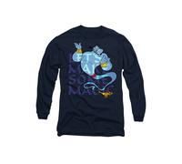 Disney Aladdin Let's Make Some Magic With The Genie Long Sleeve T-Shirt, Navy | Size: Large Disney Navy L