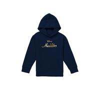 Disney Aladdin Logo Youth Kids Pull-Over Hoodie, Navy | Size: 5-6 Years Disney Navy 5-6 Years