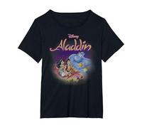 Disney Aladdin Magic Carpet Movie Cast T-Shirt, Women's Plus, Black, 4X