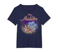 Disney Aladdin Magic Carpet Movie Cast T-Shirt, Women's Plus, Navy Blue, 4X