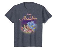 Disney Aladdin Magic Carpet Movie Cast T-Shirt, Youth, Heather Blue, Small