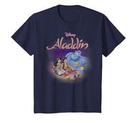 Disney Aladdin Magic Carpet Movie Cast T-Shirt, Youth, Navy Blue, Large