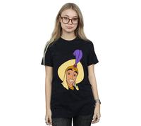 Disney Aladdin Prince Ali Face Cotton Boyfriend T-Shirt In Black Black L