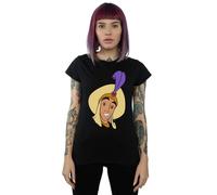 Disney Women's Aladdin Prince Ali Face Cotton T-Shirt in Black | Size: Large Disney Black L