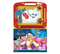 Disney Aladdin Read & Doodle - Learning resources for kids, a magnetic drawing pad, an easy-to-use pen, 22-page board book for reading and drawing