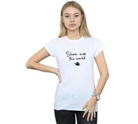 Disney Aladdin Show Me The World Cotton T-Shirt In White White XXL