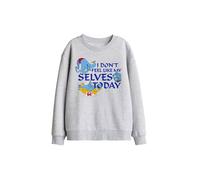 Disney Aladdin The Genie I Don'T Feel Like My Selves Today Kids Sweat in Light Grey | Size: 7-8 Years Disney Light Grey 7-8 Years