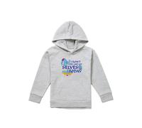 Disney Aladdin The Genie I Don'T Feel Like My Selves Today Youth Kids Pull-Over Hoodie, Athletic Heather in Grey | Size: 5-6 Years Disney Grey 5-6 Years