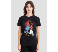 Disney Women's Aladdin The Genie, Jafar & Abu T-Shirt, Black | Size: Small Disney Black S