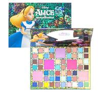 Disney Alice in Wonderland 55-Well Color Face Palette, Eyeshadow Highlighter Blush, Shimmery and Opaque Colors, Pigmented Blendable, Ages 13+, Perfect for Parties, Makeovers by Townley Girl