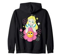 Disney Alice in Wonderland Afternoon Flowers Retro Color Zip Hoodie