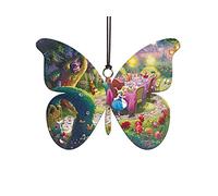 Disney - Alice in Wonderland - Mad Hatter’s Tea Party - Thomas Kinkade Studios - 2.7” x 3.5” Butterfly Shaped Hanging Acrylic Print Accessory - Officially Licensed Collectible