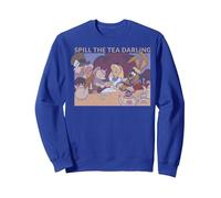 Disney Alice In Wonderland Spill The Tea Darling Sweatshirt, Adult Unisex, Royal Blue, Large