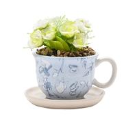Artificial Flowers in Disney Alice in Wonderland Teacup Plant Pot