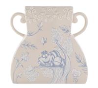 Disney - Alice In Wonderland - White Ceramic Large Vase - Cheshire Cat & Roses Motif - Decor and Homeware for Movie Lovers, Bedroom, Kitchen, Bathroom & Dining Room. H:19cm x W:19cm x D:5cm.