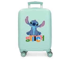 Disney Aloha Stitch Cabin Suitcase Blue 33x50x20cm Rigid 2kg Combination Lock Side ABS 2kg 28L Hand Luggage, Blue, One Size, Cabin Suitcase
