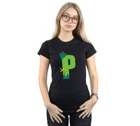 Disney Alphabet P Is For Peter Pan Cotton T-Shirt In Black Black S