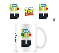 Disney Alphabet Personalised Mug (B for Buzz Lightyear Design) 11oz Ceramic Coffee Mug in Presentation Disney Gift Box - Official Merchandise, Blue,white