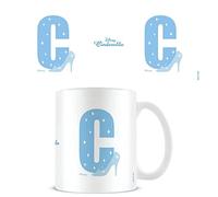 Disney Alphabet Personalised Mug (C for Disney Princess Cinderella Design) 11oz Ceramic Coffee Mug in Presentation Disney Gift Box - Official Merchandise, Blue