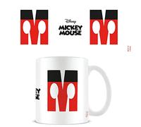 Disney Alphabet Personalised Mug (M for Mickey Mouse Design) 11oz Ceramic Coffee Mug in Presentation Disney Gift Box - Official Merchandise, Red,White