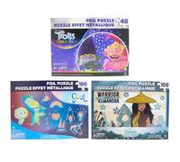 Disney and Dreamworks 248 Piece Foil Jigsaw Puzzle Bundle - Soul, Raya, and Trolls