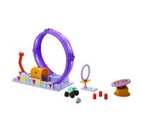 Disney and Pixar Cars On The Road Showtime Loop Playset with Ivy Monster Truck, Launcher and Movable Target, Toy Gift for Kids, HGV73