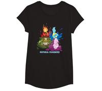 Disney and Pixar’s Elemental Natural Charmers T-Shirt, Girls, Black, Medium